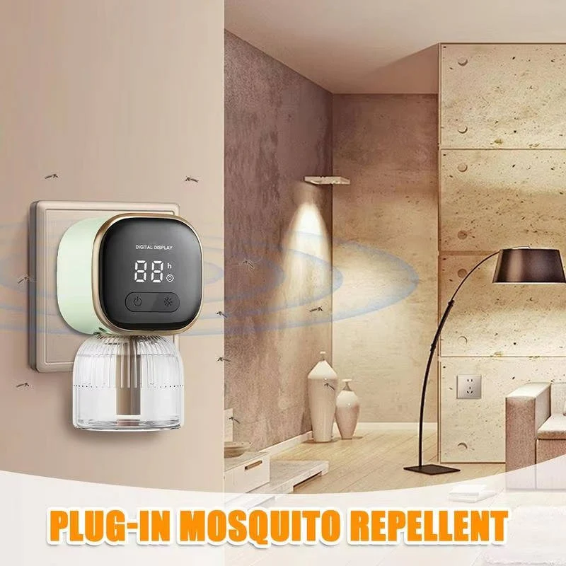 Mosquito Repellent Plug with Programmable Timer and Digital Display for Bedrooms