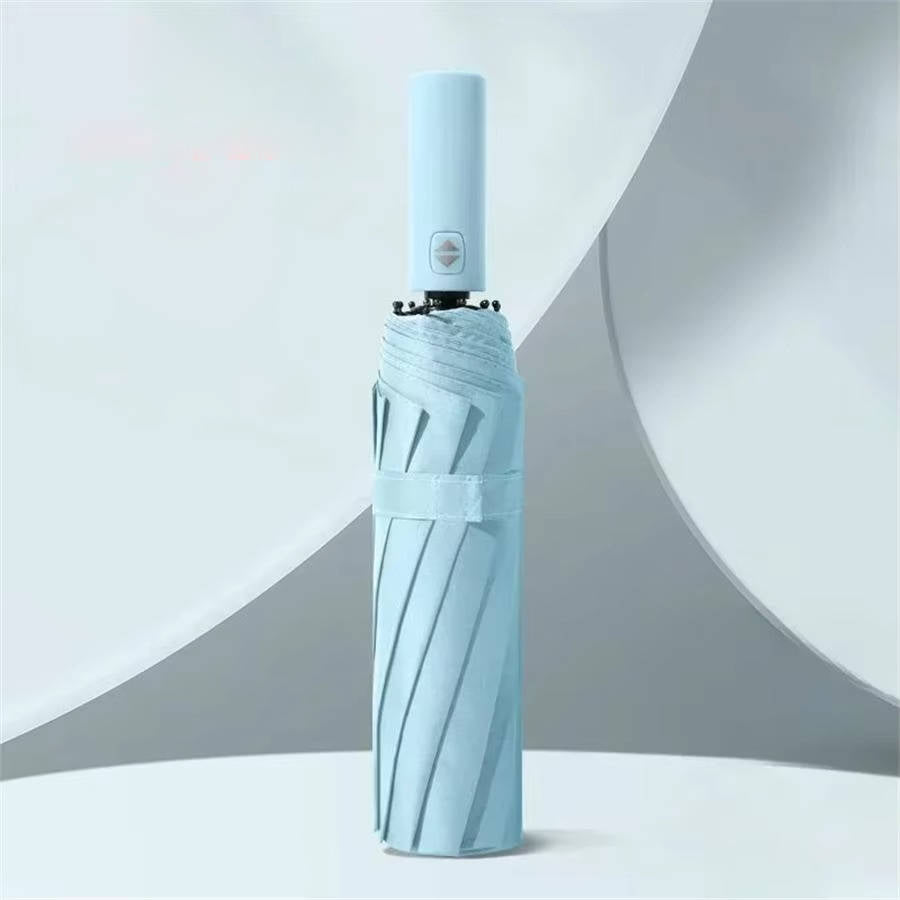 Automatic Folding Umbrella with Water Repellent Canopy and Reinforced Wind Ribs, 38in