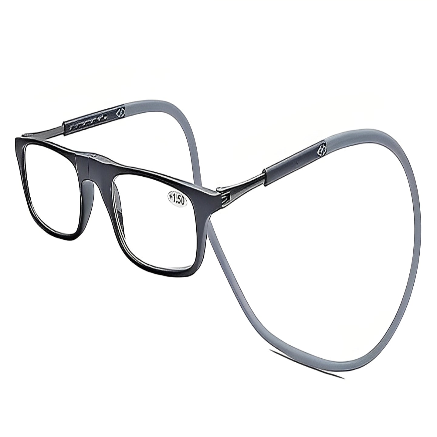 Neck Loop Reading Glasses with Magnetic Split Bridge and Anti-Slip Pads
