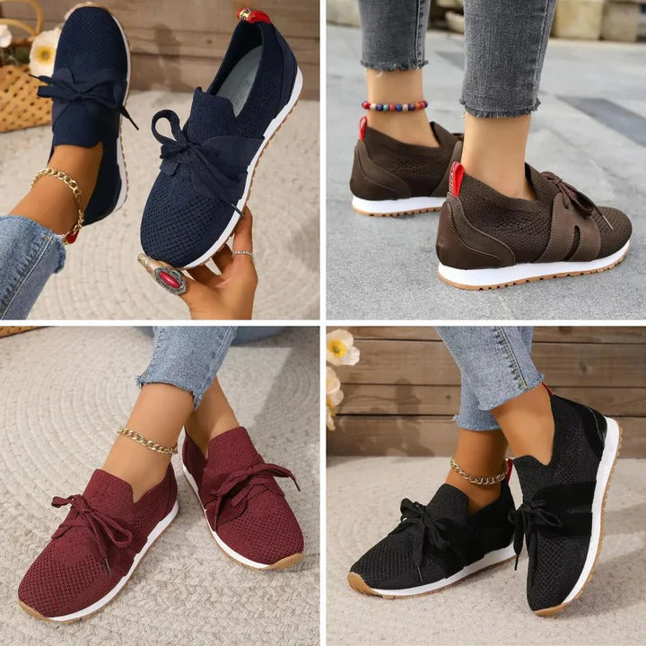Ergonomic Walking Shoes with Gel Sole Padding and Arch Support, Air-Permeable Mesh