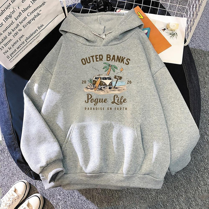 Oversized Hoodie Unisex Cozy Pullover Polyester Casual Relaxed Fit