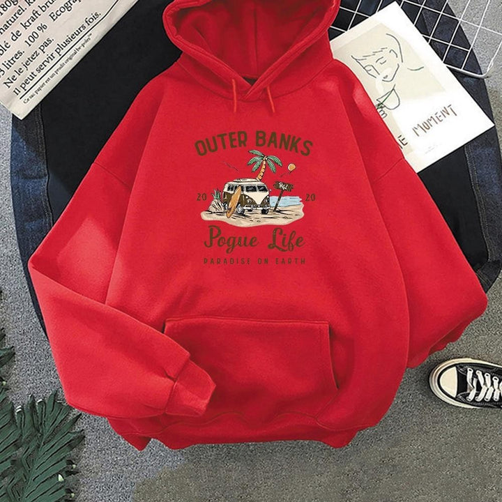 Oversized Hoodie Unisex Cozy Pullover Polyester Casual Relaxed Fit