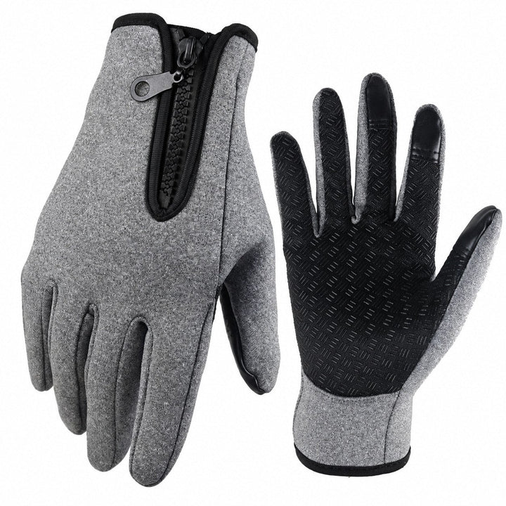 Fleece Lined Thermal Winter Gloves with Touchscreen Fingers and Anti Slip Grip