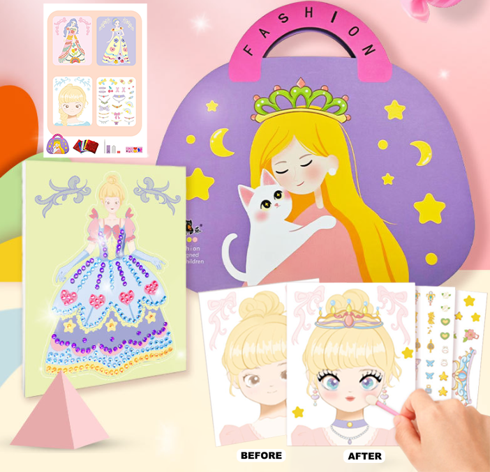 Princess 3-in-1 Dress Up And Makeup Game Set