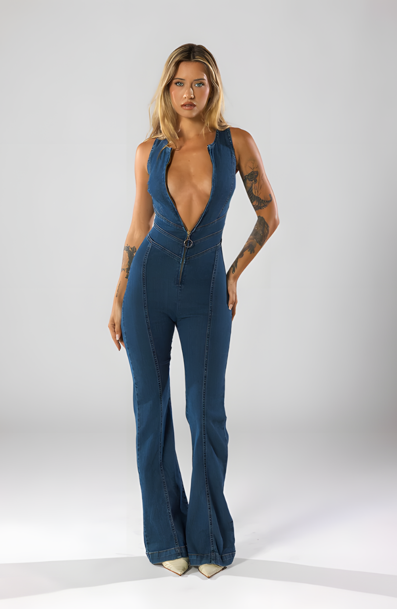 NAOMI JUMPSUIT - DENIM BLUE