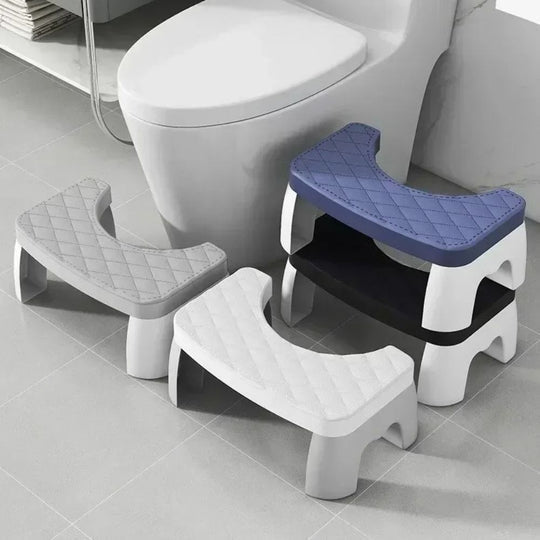 Toilet Stool with Grip Surface and Compact Design for Better Posture