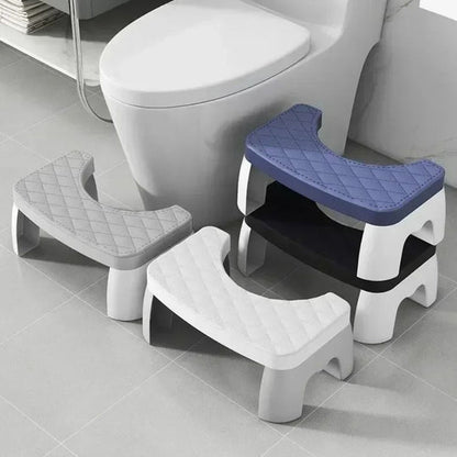 Toilet Stool with Grip Surface and Compact Design for Better Posture