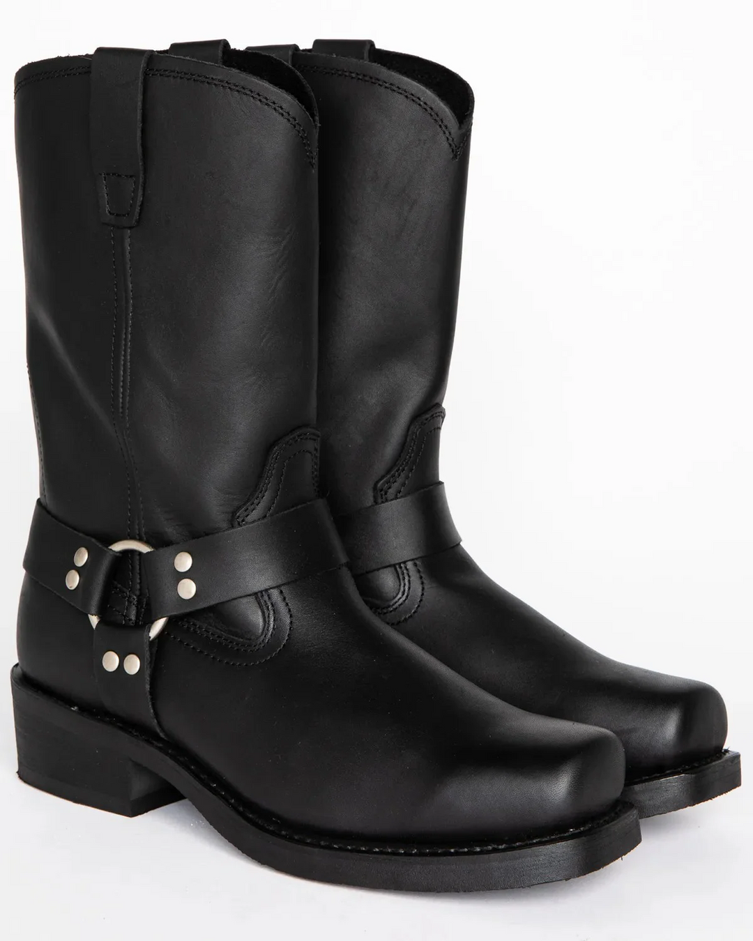 Harness Boots For Men Black 11-Inch Tall Harness-Style Boot