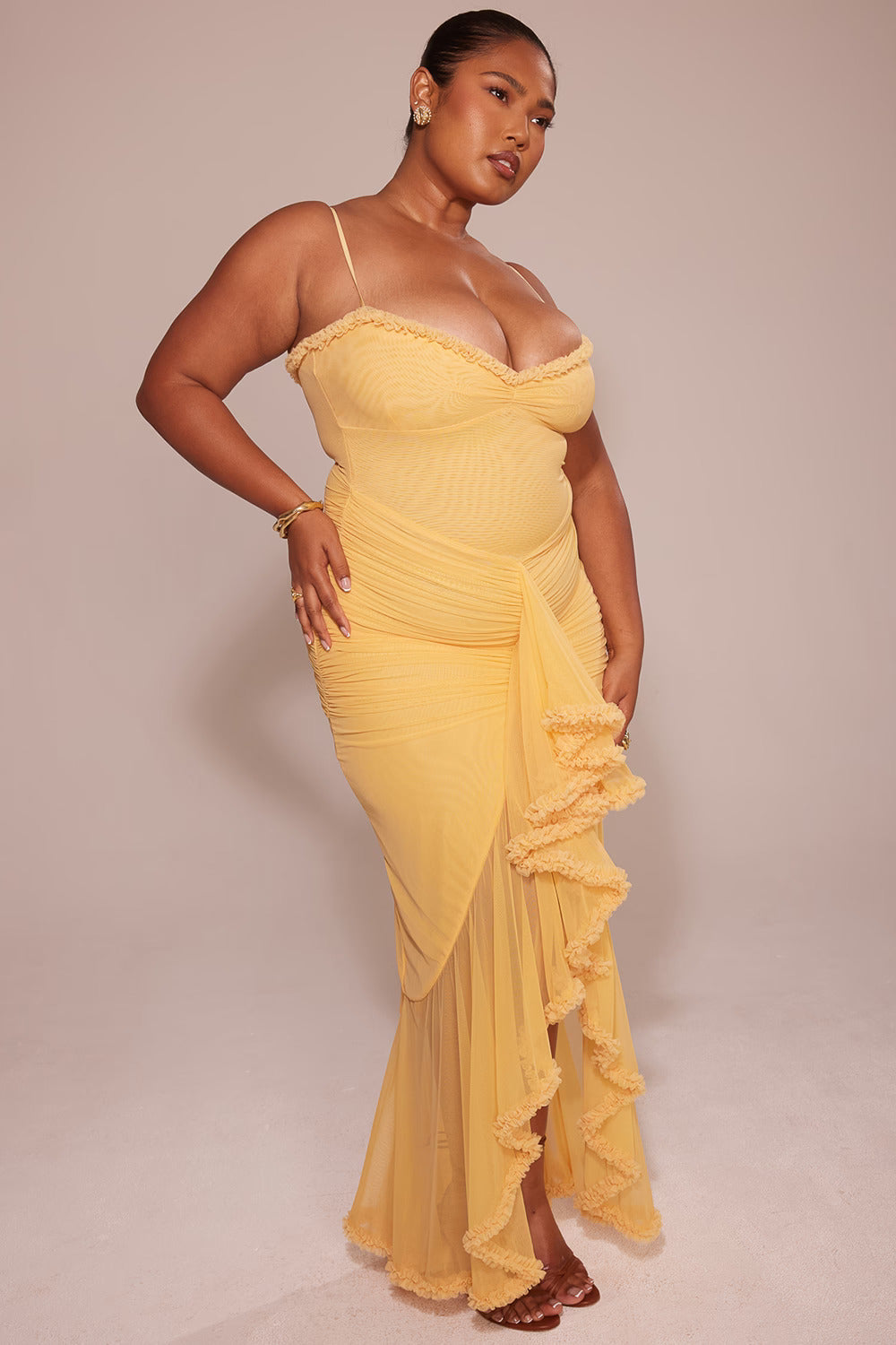 ROSALIE MAXI DRESS - LEMON YELLOW