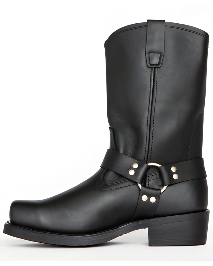 Harness Boots For Men Black 11-Inch Tall Harness-Style Boot