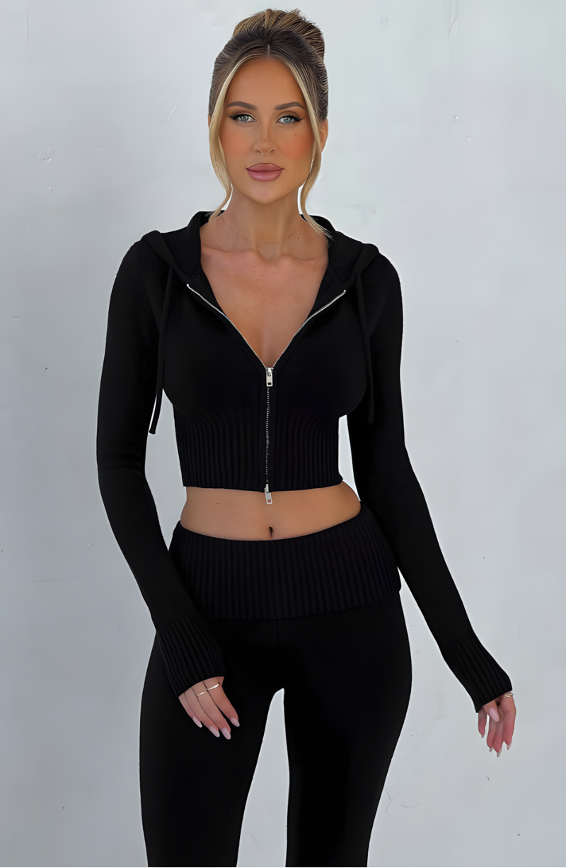 JULIET KNIT SET - BLACK