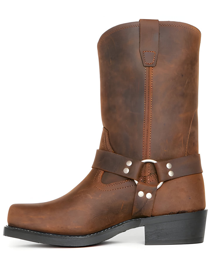 Harness Boots For Men Black 11-Inch Tall Harness-Style Boot