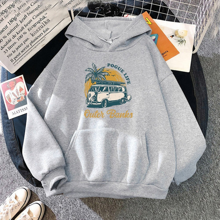 Oversized Hoodie Unisex Cozy Pullover Polyester Casual Relaxed Fit