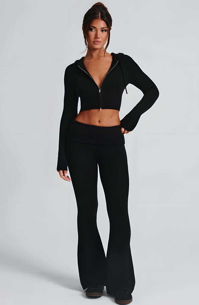 JULIET KNIT SET - BLACK