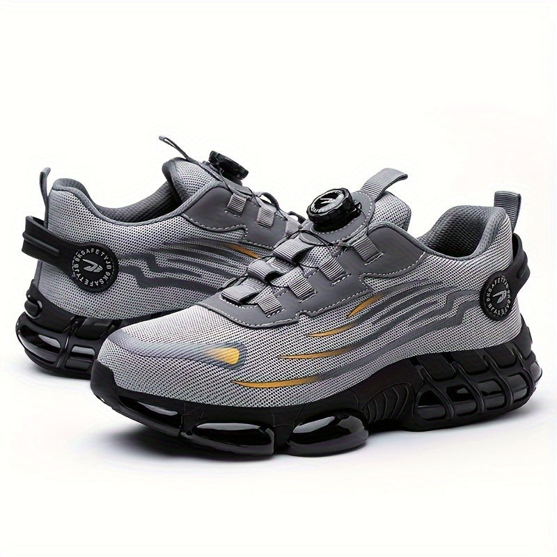 Steel Toe Safety Work Shoes For Men Breathable Non-Slip Puncture-Resistant Outdoor Casual