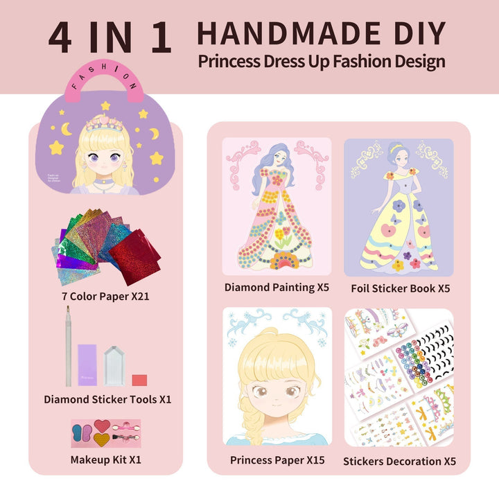 Princess 3-in-1 Dress Up And Makeup Game Set