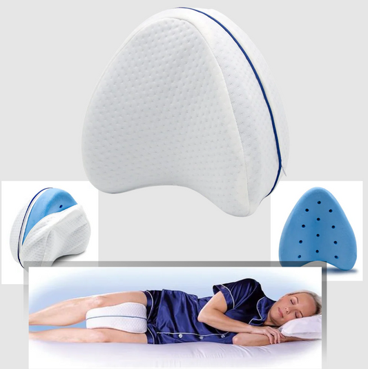 Memory Foam Knee Pillow with Crescent Shape and Washable Cover