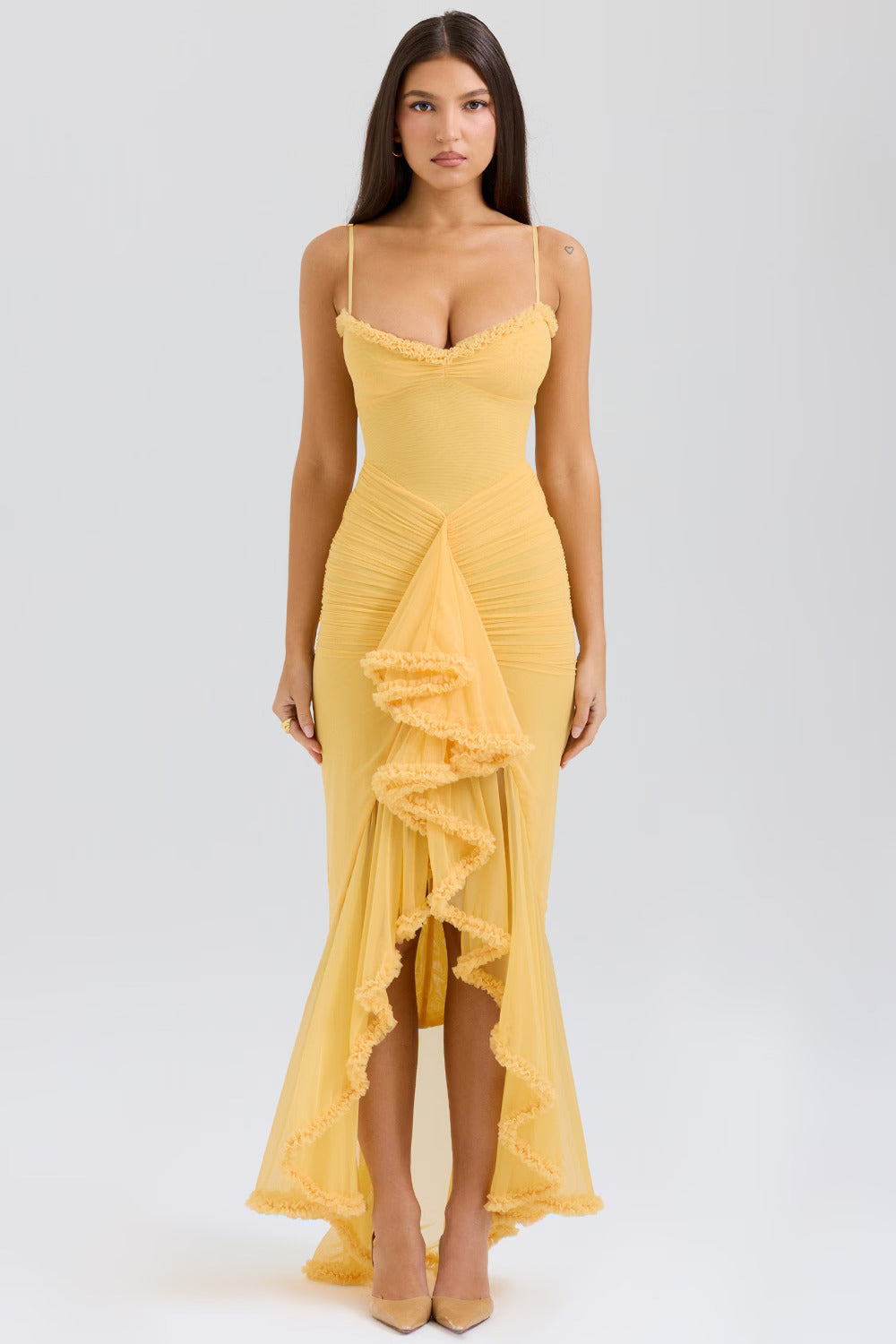 ROSALIE MAXI DRESS - LEMON YELLOW