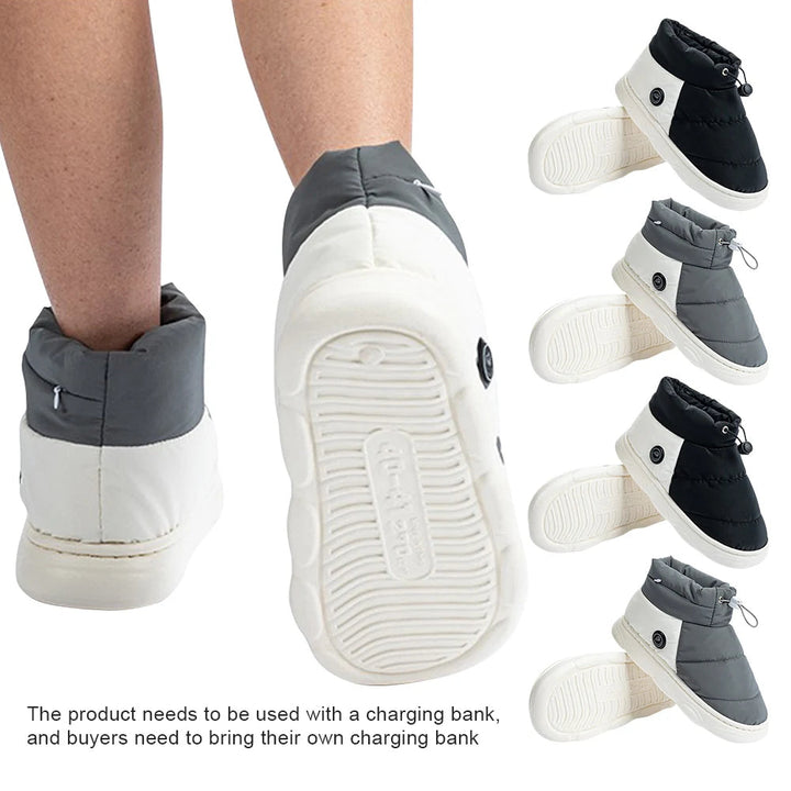 USB Heated Booties with Three Heat Levels and Grip Soles