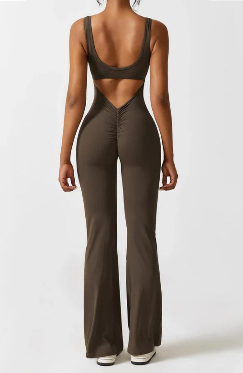 SELINA JUMPSUIT - CARAMEL DUSK