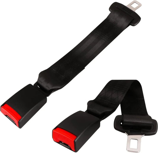 Seat Belt Extender with 14-Inch Extra Length and Metal and ABS Build