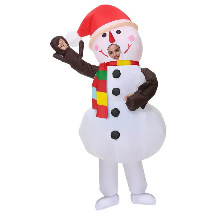 Inflatable Christmas Costume: Santa, Snowman, Tree Air Suits For Parties