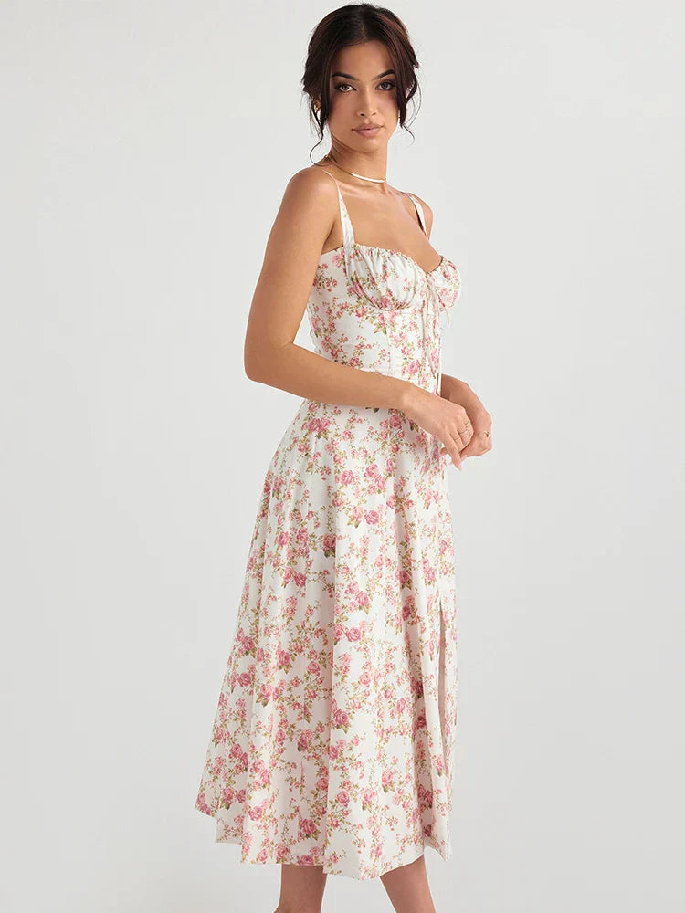 CHLOE MIDI DRESS - CHERRY BLOOM