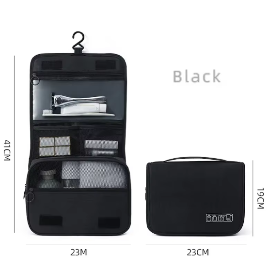 Hanging Toiletry Bag For Men Travel Dopp Kit With Multiple Compartments