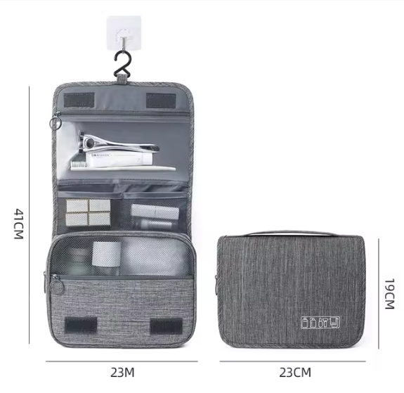 Hanging Toiletry Bag For Men Travel Dopp Kit With Multiple Compartments