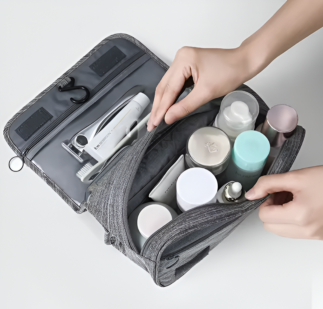 Hanging Toiletry Bag For Men Travel Dopp Kit With Multiple Compartments