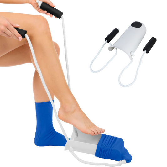 Sock Aid with Foam Grip Handle and Polypropylene Frame for Seated Dressing
