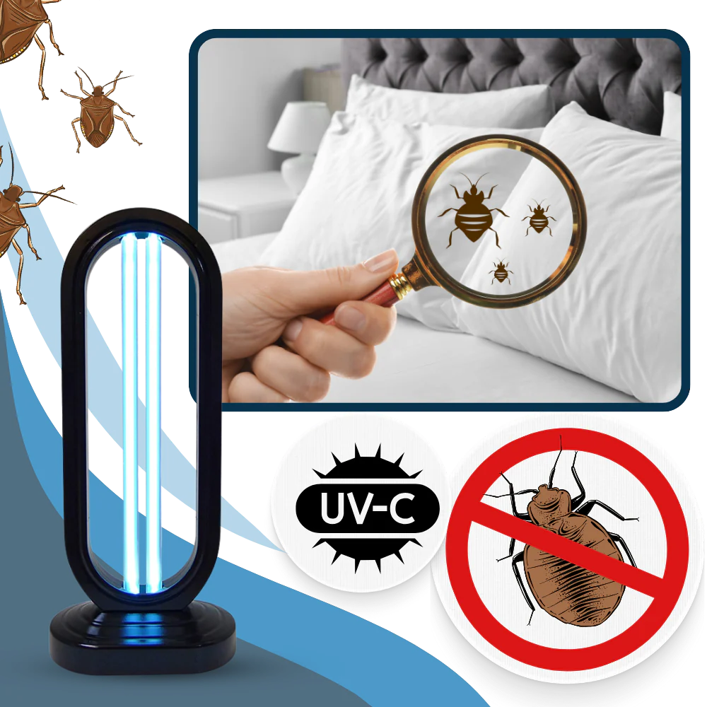 UV-C Sanitizing Bulb with Remote Control and 3 Timer Modes for Bed Bugs and Germs