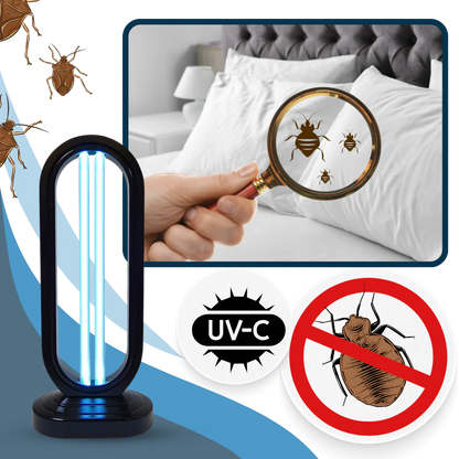 UV-C Sanitizing Bulb with Remote Control and 3 Timer Modes for Bed Bugs and Germs