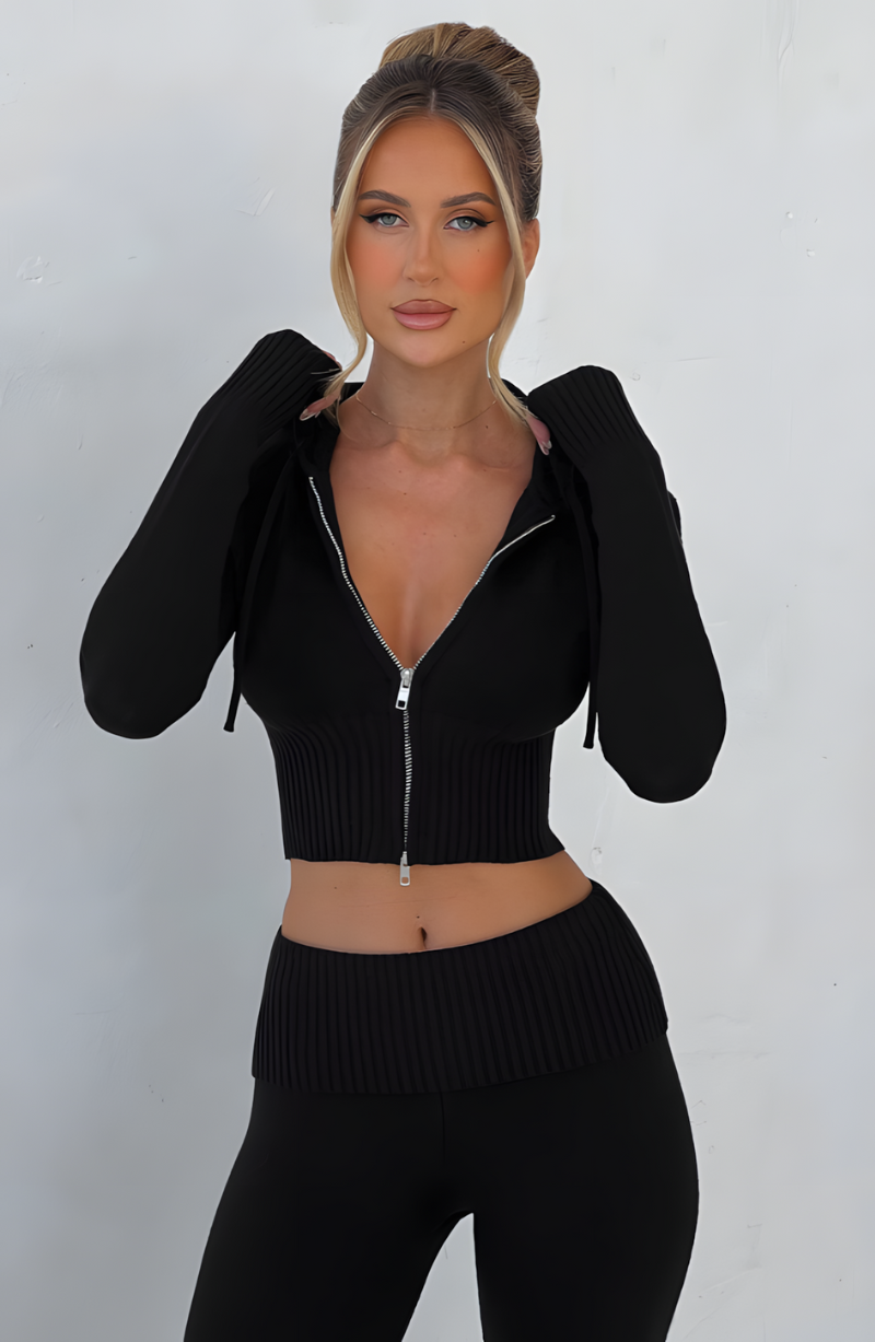 JULIET KNIT SET - BLACK