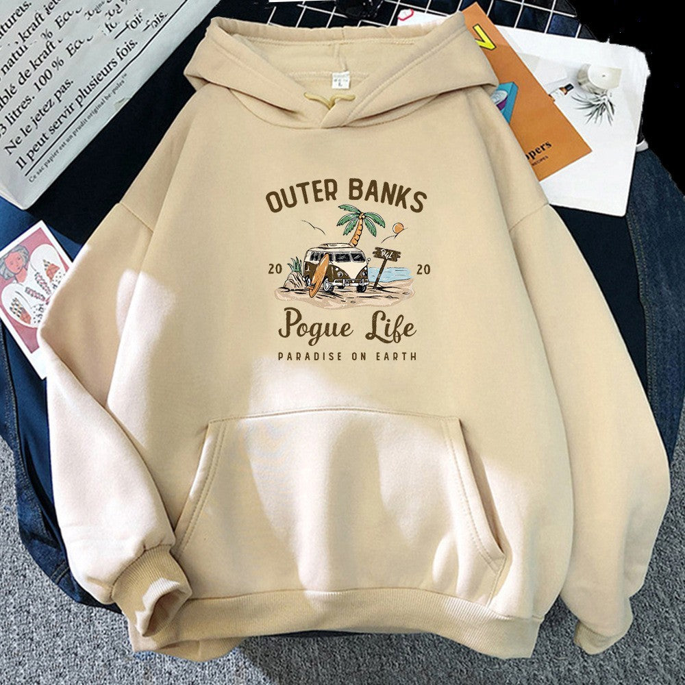 Oversized Hoodie Unisex Cozy Pullover Polyester Casual Relaxed Fit