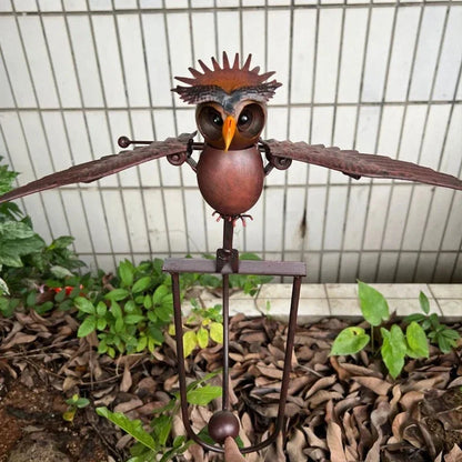 Outdoor Wind Activated Metal Bird Garden Decoration