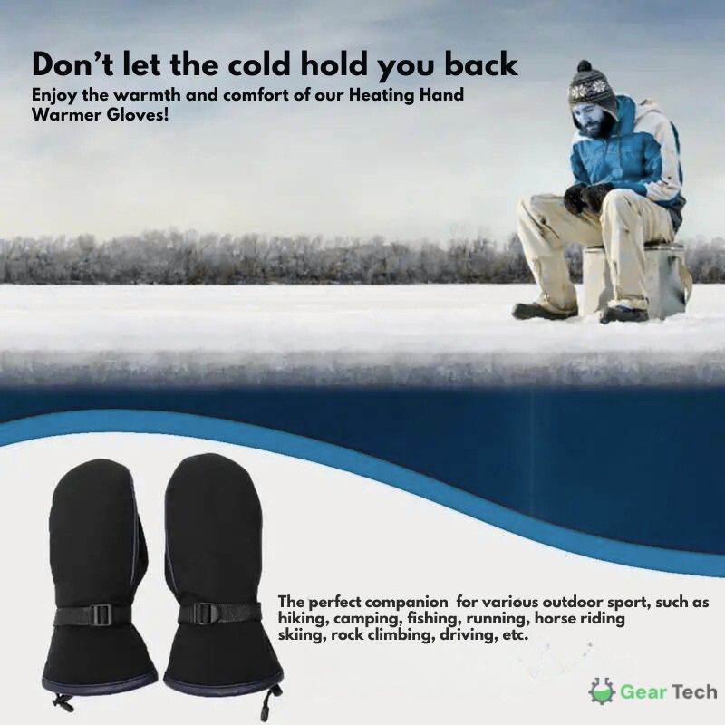 Heated Gloves USB Rechargeable, Dual-Sided Heating, Waterproof For Skiing, Hiking, Daily Use