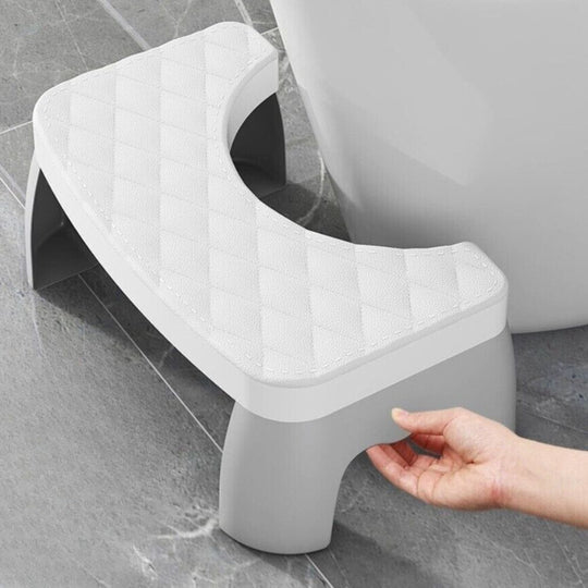 Toilet Stool with Grip Surface and Compact Design for Better Posture