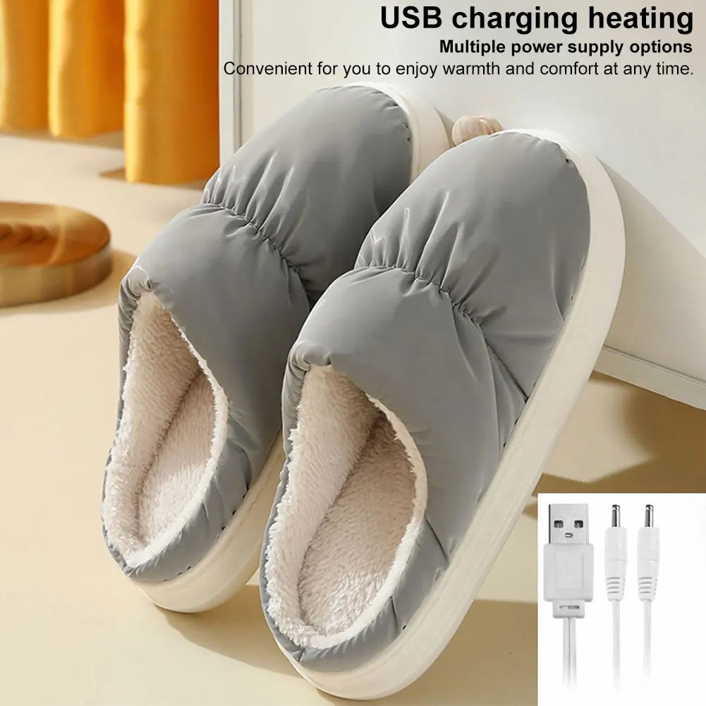 Heated Slippers USB Powered Electric Foot Warmers With Adjustable Temperature
