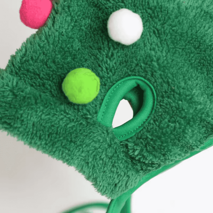 Christmas Tree Pom-Pom Hat Cute Knit Winter Beanie For Pets