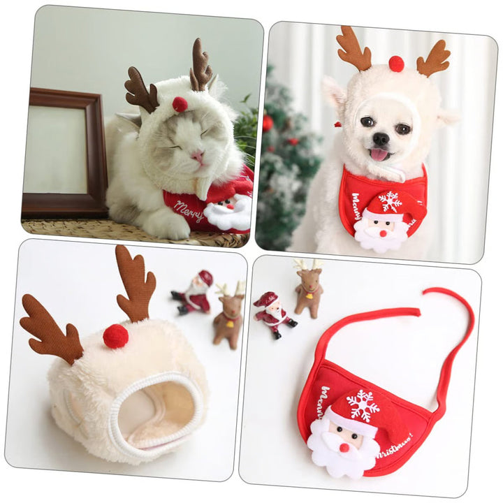Christmas Tree Pom-Pom Hat Cute Knit Winter Beanie For Pets