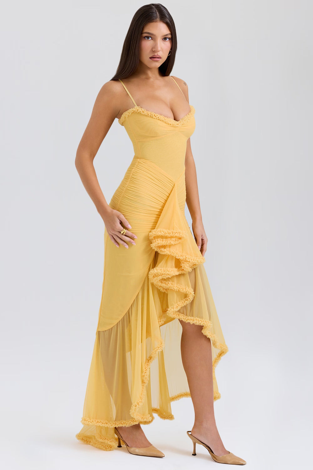 ROSALIE MAXI DRESS - LEMON YELLOW