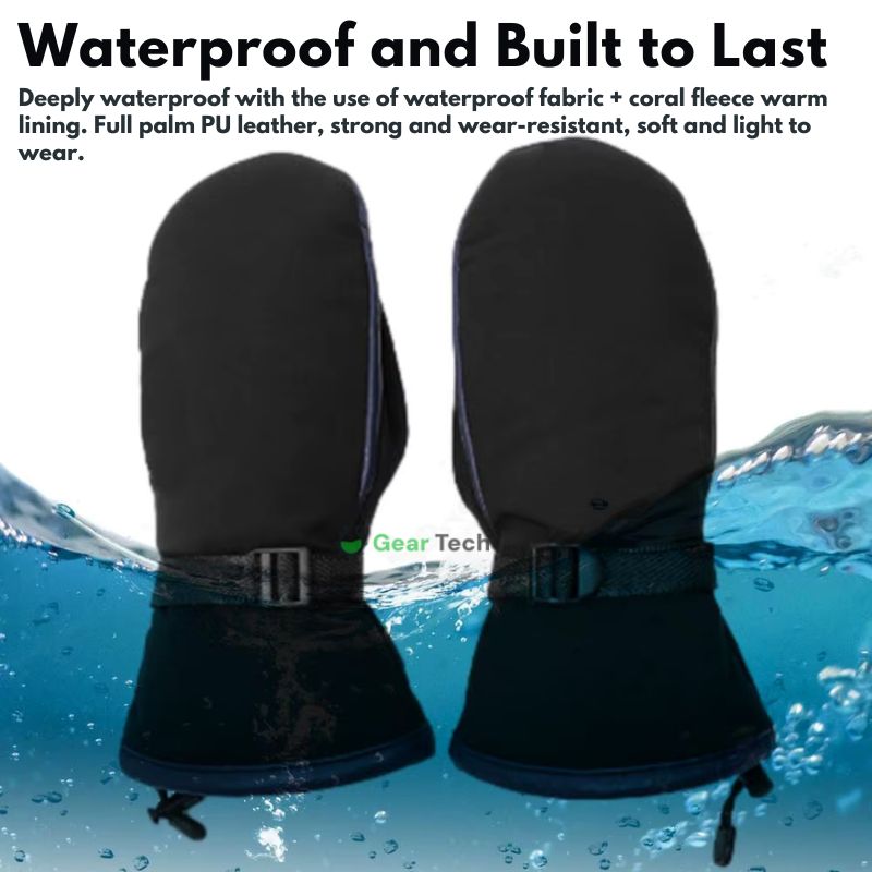 Heated Gloves USB Rechargeable, Dual-Sided Heating, Waterproof For Skiing, Hiking, Daily Use