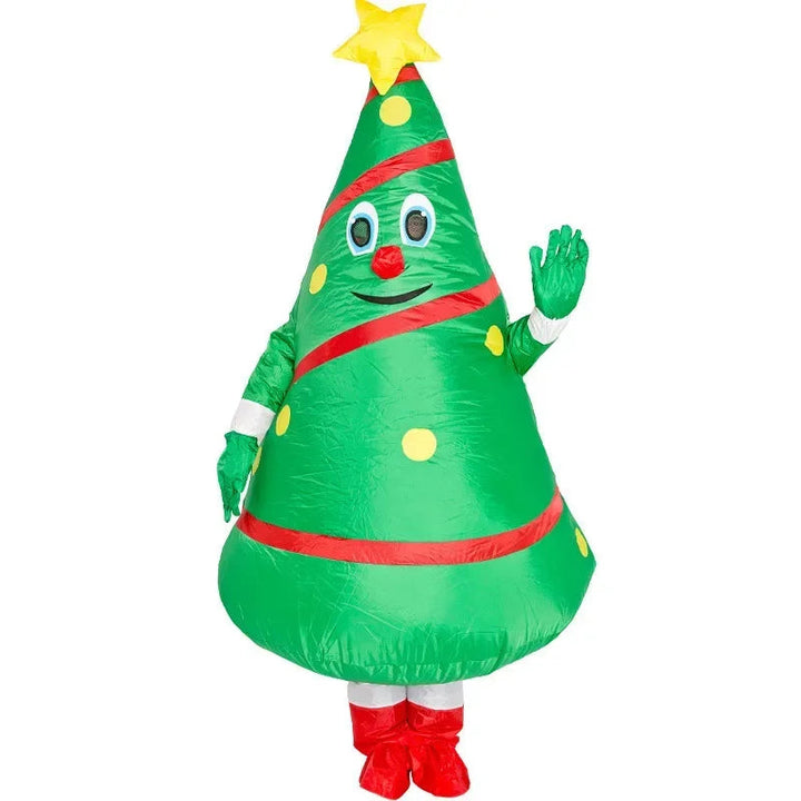 Inflatable Christmas Costume: Santa, Snowman, Tree Air Suits For Parties
