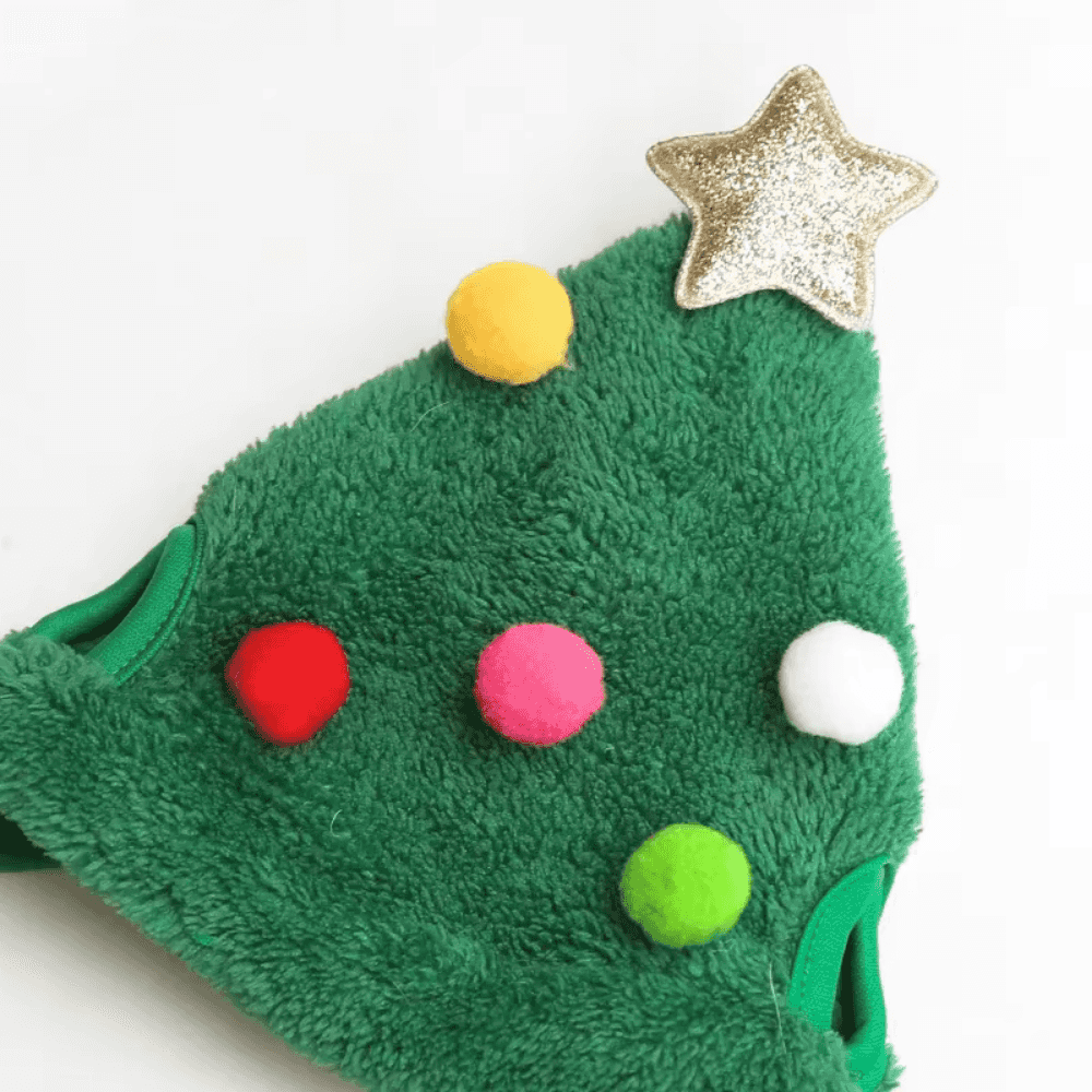 Christmas Tree Pom-Pom Hat Cute Knit Winter Beanie For Pets