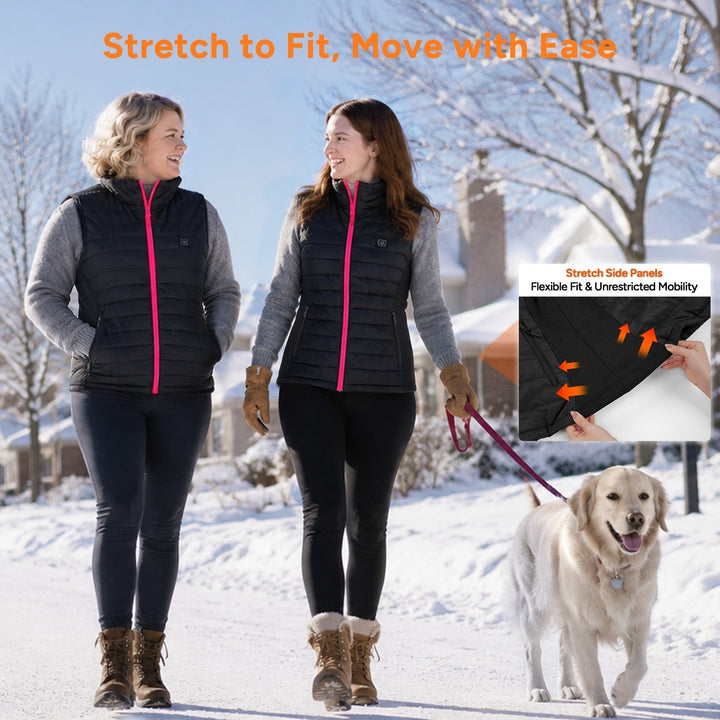 Heated Vest for Women with Six Heating Zones and Three Temperature Settings