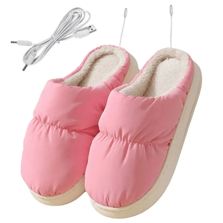 Heated Slippers USB Powered Electric Foot Warmers With Adjustable Temperature