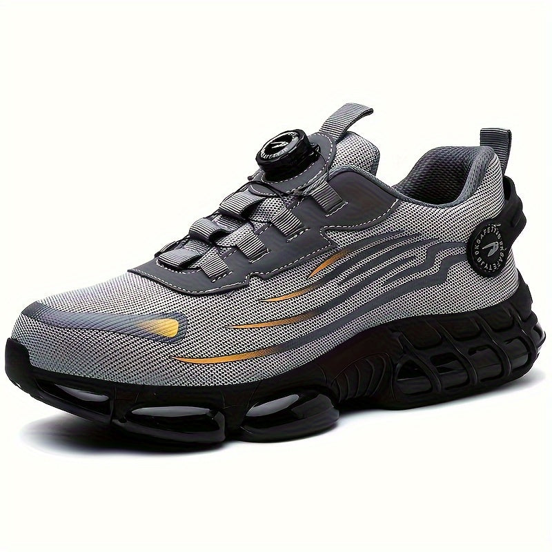 Steel Toe Safety Work Shoes For Men Breathable Non-Slip Puncture-Resistant Outdoor Casual
