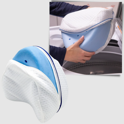 Memory Foam Knee Pillow with Crescent Shape and Washable Cover