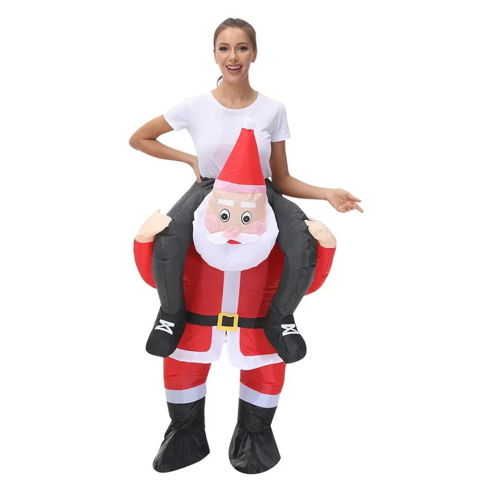 Inflatable Christmas Costume: Santa, Snowman, Tree Air Suits For Parties